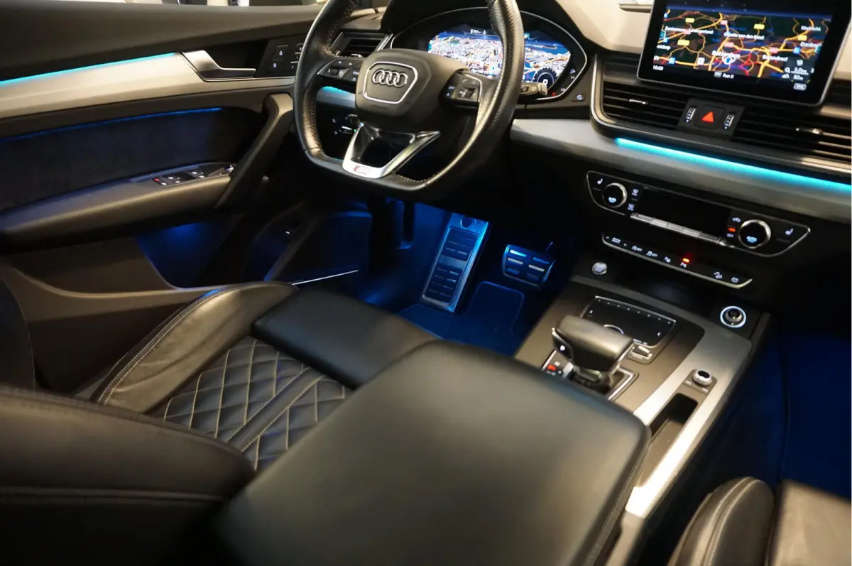 2.0 TFSI Quattro Sport S-Line | Luchtvering | Pano | HUD | B&O | Sfeer | Apple | Adaptive | 21inch | Designo Lederen interieur | Standkachel
