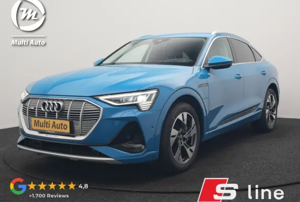 50 Quattro S Line 71 kWh 313pk Dealer O.H. | Luchtvering | Adaptive Cruise | Nachtzicht | Head Up | Camera | Alcantara Sportstoelen Verwarmd | Keyless | 20"L.M | Navigatie | DAB | Virtual Co