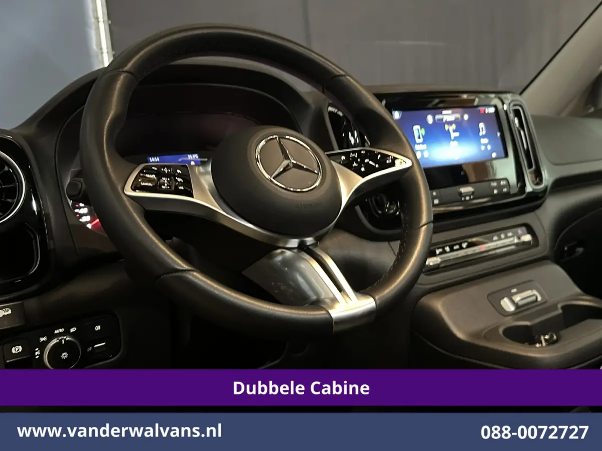 116 CDI 164pk 9G-Tronic Automaat L2H1 Dubbele Cabine Fabrieksgarantie Euro6 Airco | 2x Zijdeur | 5-Zits | Camera | Navigatie LED, LM Velgen, 2500kg Trekhaak, Adaptieve Cruisecontrol, Parkeer