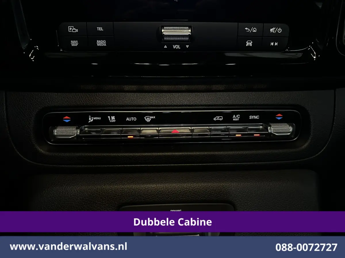 116 CDI 164pk 9G-Tronic Automaat L2H1 Dubbele Cabine Fabrieksgarantie Euro6 Airco | 2x Zijdeur | 5-Zits | Camera | Navigatie LED, LM Velgen, 2500kg Trekhaak, Adaptieve Cruisecontrol, Parkeer