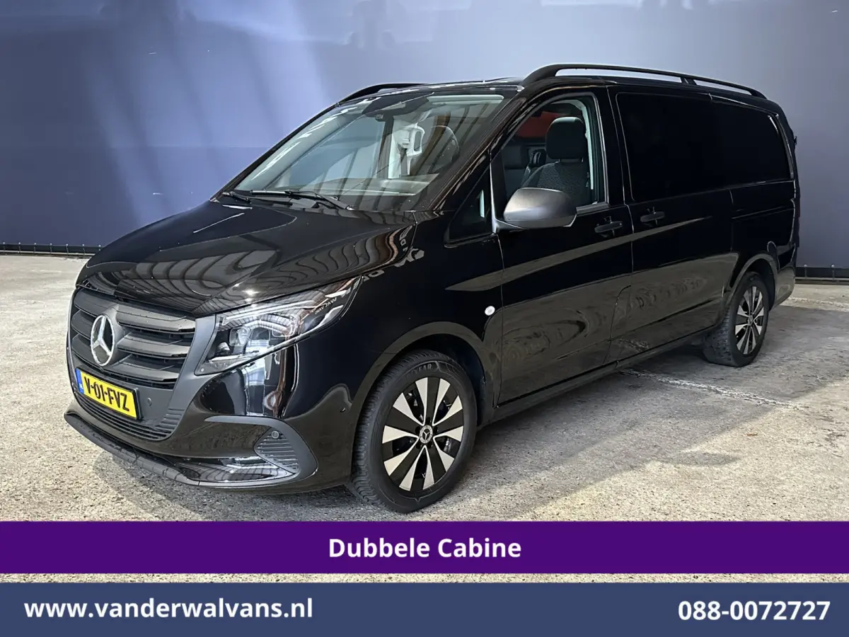 116 CDI 164pk 9G-Tronic Automaat L2H1 Dubbele Cabine Fabrieksgarantie Euro6 Airco | 2x Zijdeur | 5-Zits | Camera | Navigatie LED, LM Velgen, 2500kg Trekhaak, Adaptieve Cruisecontrol, Parkeer
