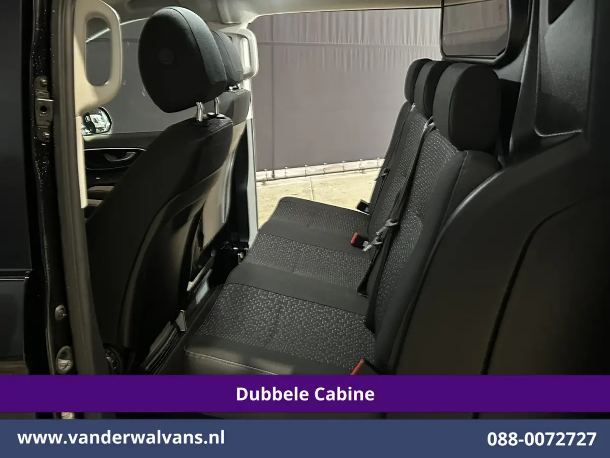 116 CDI 164pk 9G-Tronic Automaat L2H1 Dubbele Cabine Fabrieksgarantie Euro6 Airco | 2x Zijdeur | 5-Zits | Camera | Navigatie LED, LM Velgen, 2500kg Trekhaak, Adaptieve Cruisecontrol, Parkeer