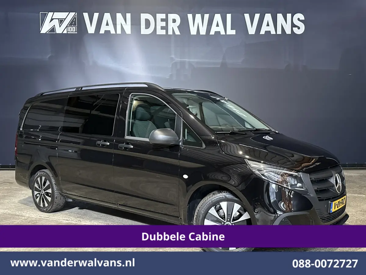 116 CDI 164pk 9G-Tronic Automaat L2H1 Dubbele Cabine Fabrieksgarantie Euro6 Airco | 2x Zijdeur | 5-Zits | Camera | Navigatie LED, LM Velgen, 2500kg Trekhaak, Adaptieve Cruisecontrol, Parkeer