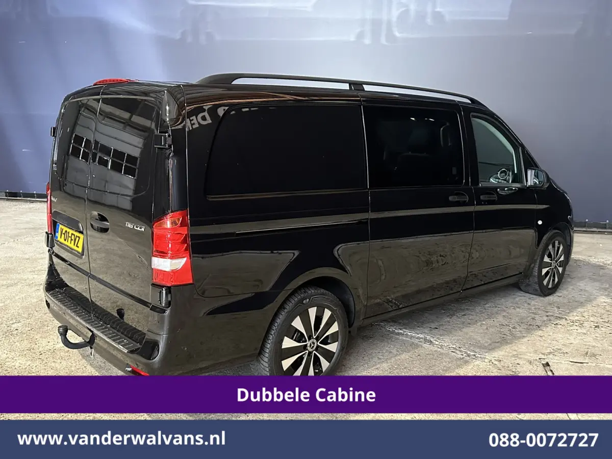 116 CDI 164pk 9G-Tronic Automaat L2H1 Dubbele Cabine Fabrieksgarantie Euro6 Airco | 2x Zijdeur | 5-Zits | Camera | Navigatie LED, LM Velgen, 2500kg Trekhaak, Adaptieve Cruisecontrol, Parkeer