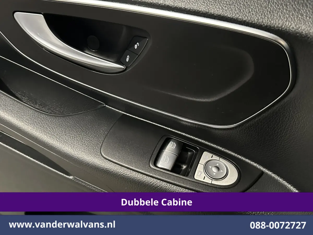 116 CDI 164pk 9G-Tronic Automaat L2H1 Dubbele Cabine Fabrieksgarantie Euro6 Airco | 2x Zijdeur | 5-Zits | Camera | Navigatie LED, LM Velgen, 2500kg Trekhaak, Adaptieve Cruisecontrol, Parkeer