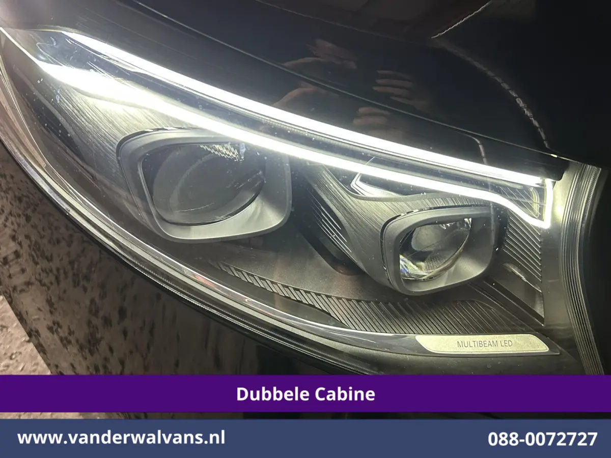 116 CDI 164pk 9G-Tronic Automaat L2H1 Dubbele Cabine Fabrieksgarantie Euro6 Airco | 2x Zijdeur | 5-Zits | Camera | Navigatie LED, LM Velgen, 2500kg Trekhaak, Adaptieve Cruisecontrol, Parkeer