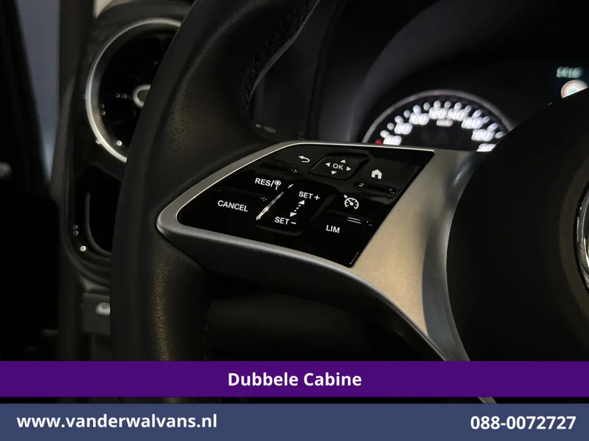 116 CDI 164pk 9G-Tronic Automaat L2H1 Dubbele Cabine Fabrieksgarantie Euro6 Airco | 2x Zijdeur | 5-Zits | Camera | Navigatie LED, LM Velgen, 2500kg Trekhaak, Adaptieve Cruisecontrol, Parkeer