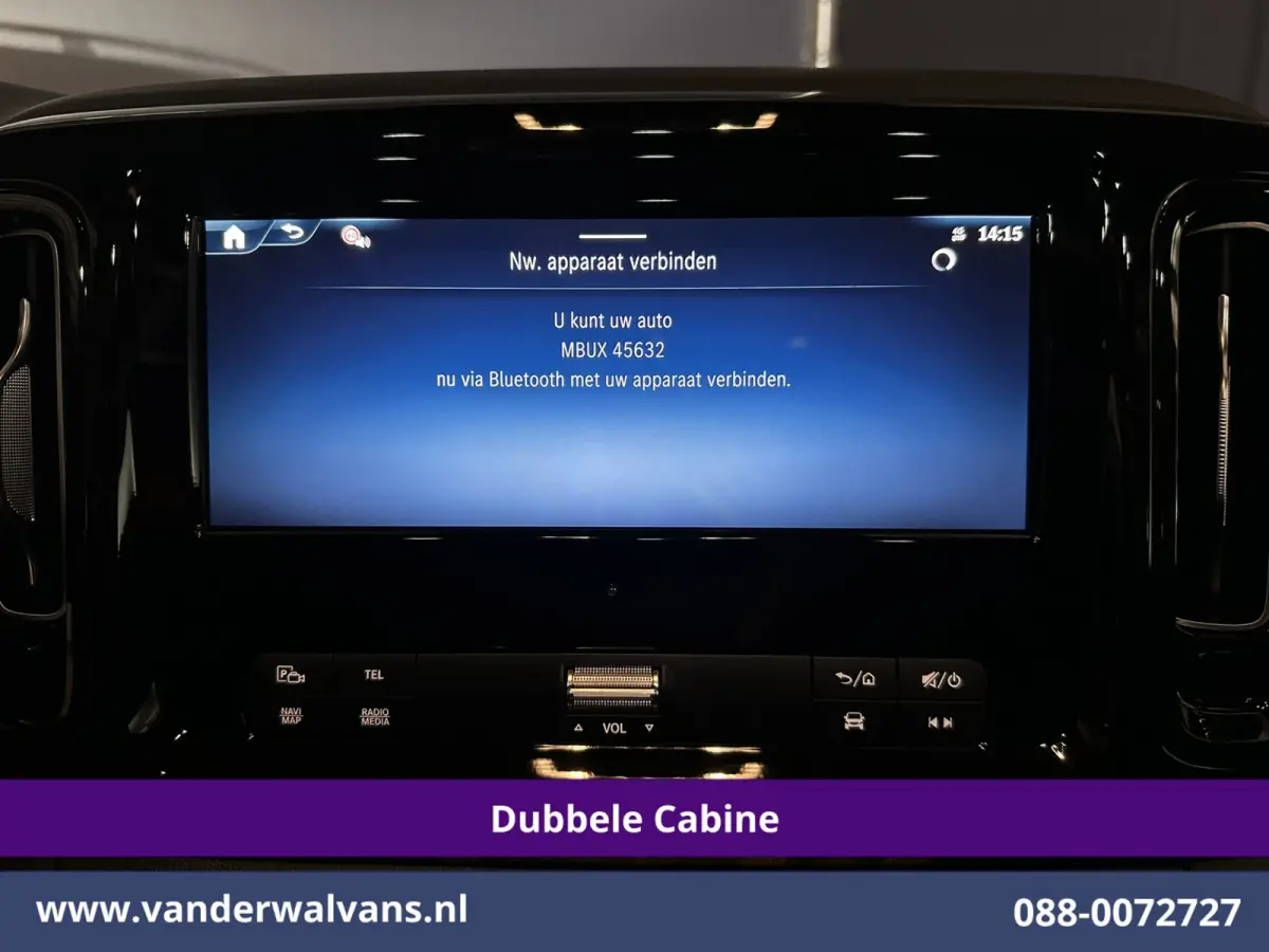 116 CDI 164pk 9G-Tronic Automaat L2H1 Dubbele Cabine Fabrieksgarantie Euro6 Airco | 2x Zijdeur | 5-Zits | Camera | Navigatie LED, LM Velgen, 2500kg Trekhaak, Adaptieve Cruisecontrol, Parkeer
