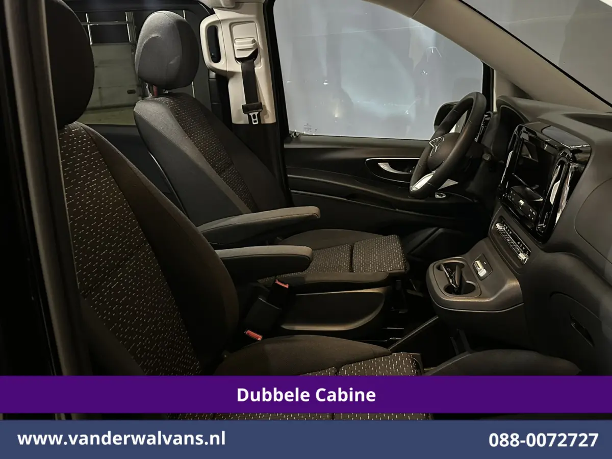 116 CDI 164pk 9G-Tronic Automaat L2H1 Dubbele Cabine Fabrieksgarantie Euro6 Airco | 2x Zijdeur | 5-Zits | Camera | Navigatie LED, LM Velgen, 2500kg Trekhaak, Adaptieve Cruisecontrol, Parkeer
