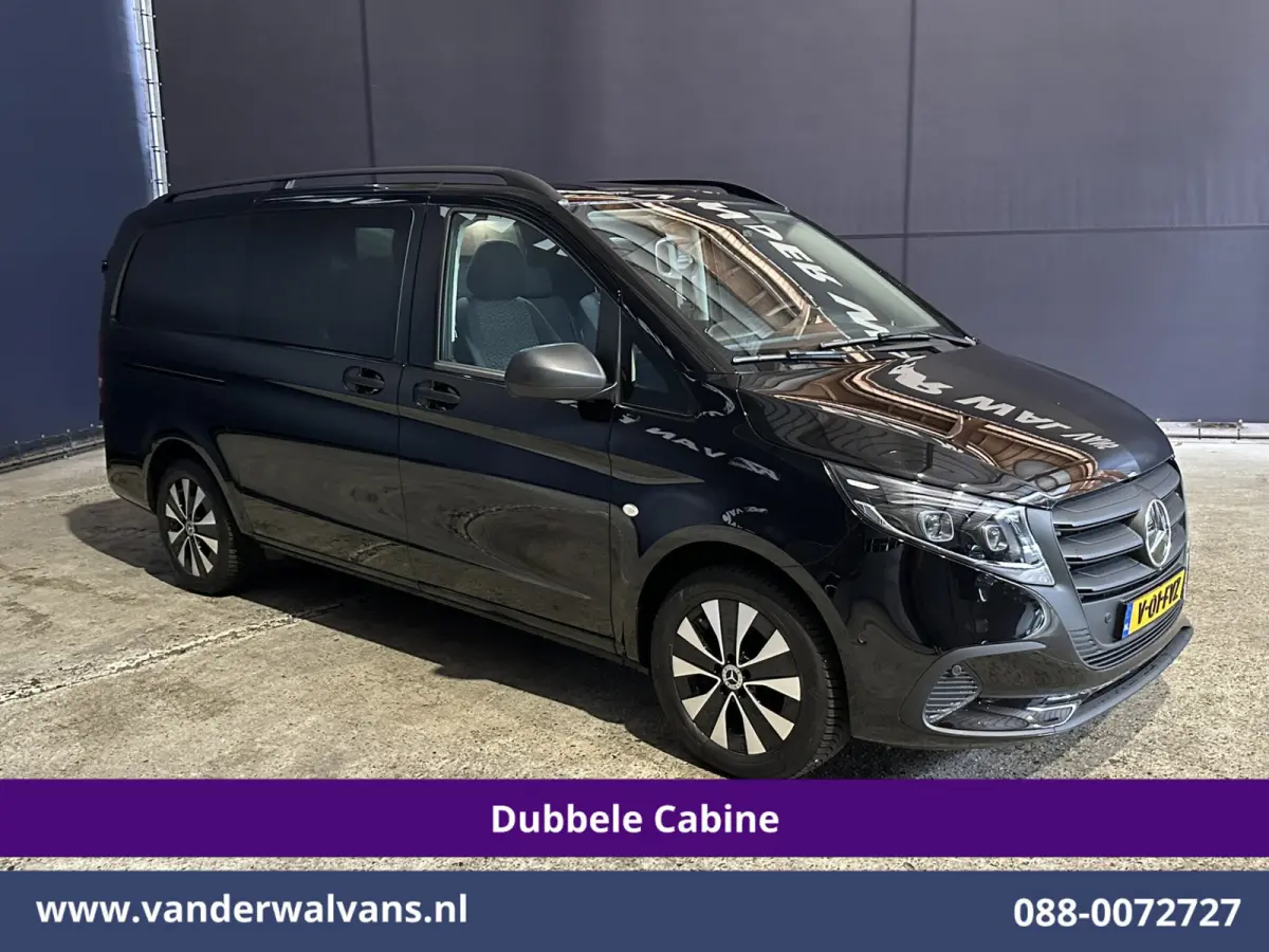 116 CDI 164pk 9G-Tronic Automaat L2H1 Dubbele Cabine Fabrieksgarantie Euro6 Airco | 2x Zijdeur | 5-Zits | Camera | Navigatie LED, LM Velgen, 2500kg Trekhaak, Adaptieve Cruisecontrol, Parkeer