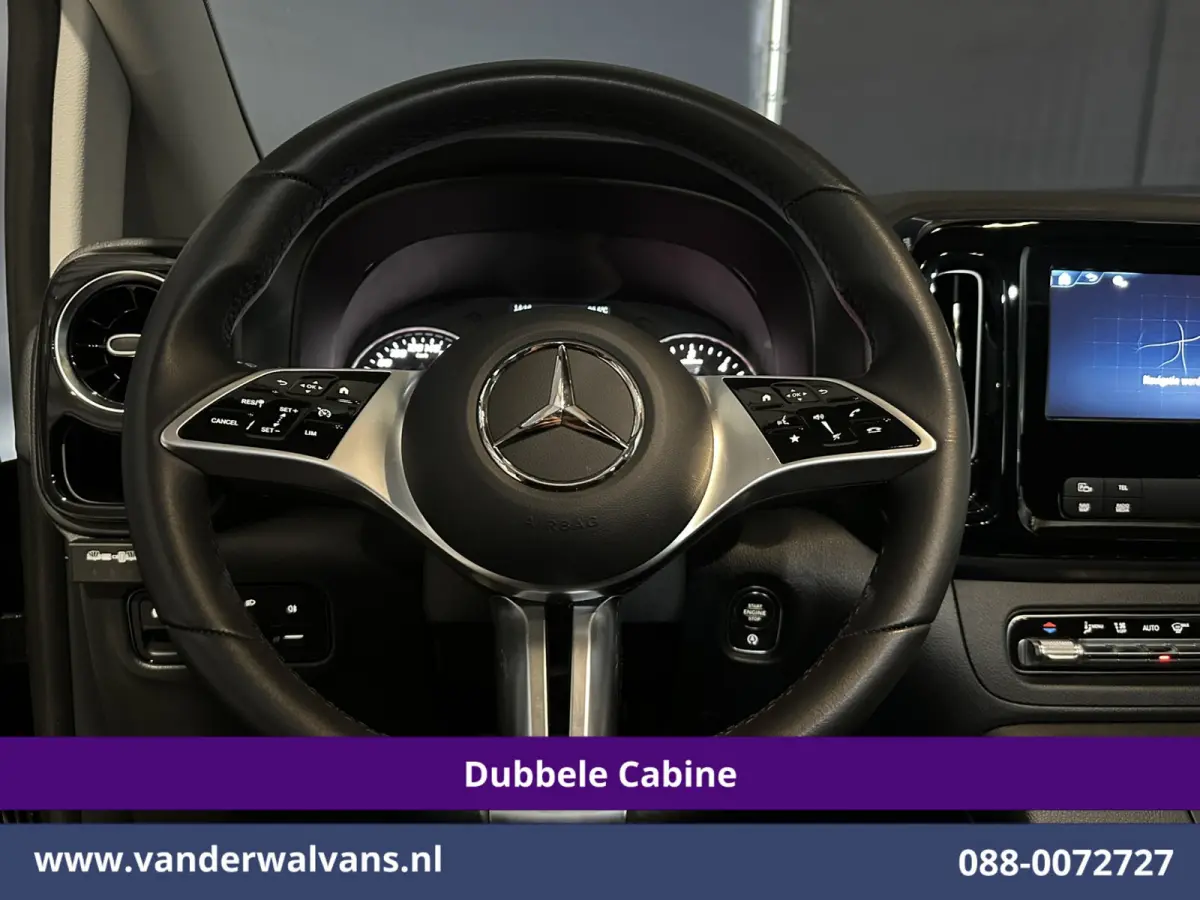 116 CDI 164pk 9G-Tronic Automaat L2H1 Dubbele Cabine Fabrieksgarantie Euro6 Airco | 2x Zijdeur | 5-Zits | Camera | Navigatie LED, LM Velgen, 2500kg Trekhaak, Adaptieve Cruisecontrol, Parkeer