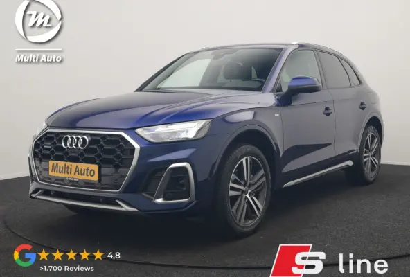 55 TFSI e 2x S Line PHEV 367pk Dealer O.H. | 360 Camera | Sportstoelen Verwarmd | Sfeerverlichting | 20"L.M | Virtual Cockpit | Cruise Control | Navigatie | DAB | Plug In Hybrid |