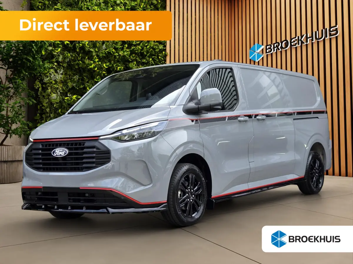 Dubbel Cab. Grey Platinum | Leer | Spoilerpakket | Striping | AGR | Zwarte Accenten | Excl. sierstrippen carrosseriezijde