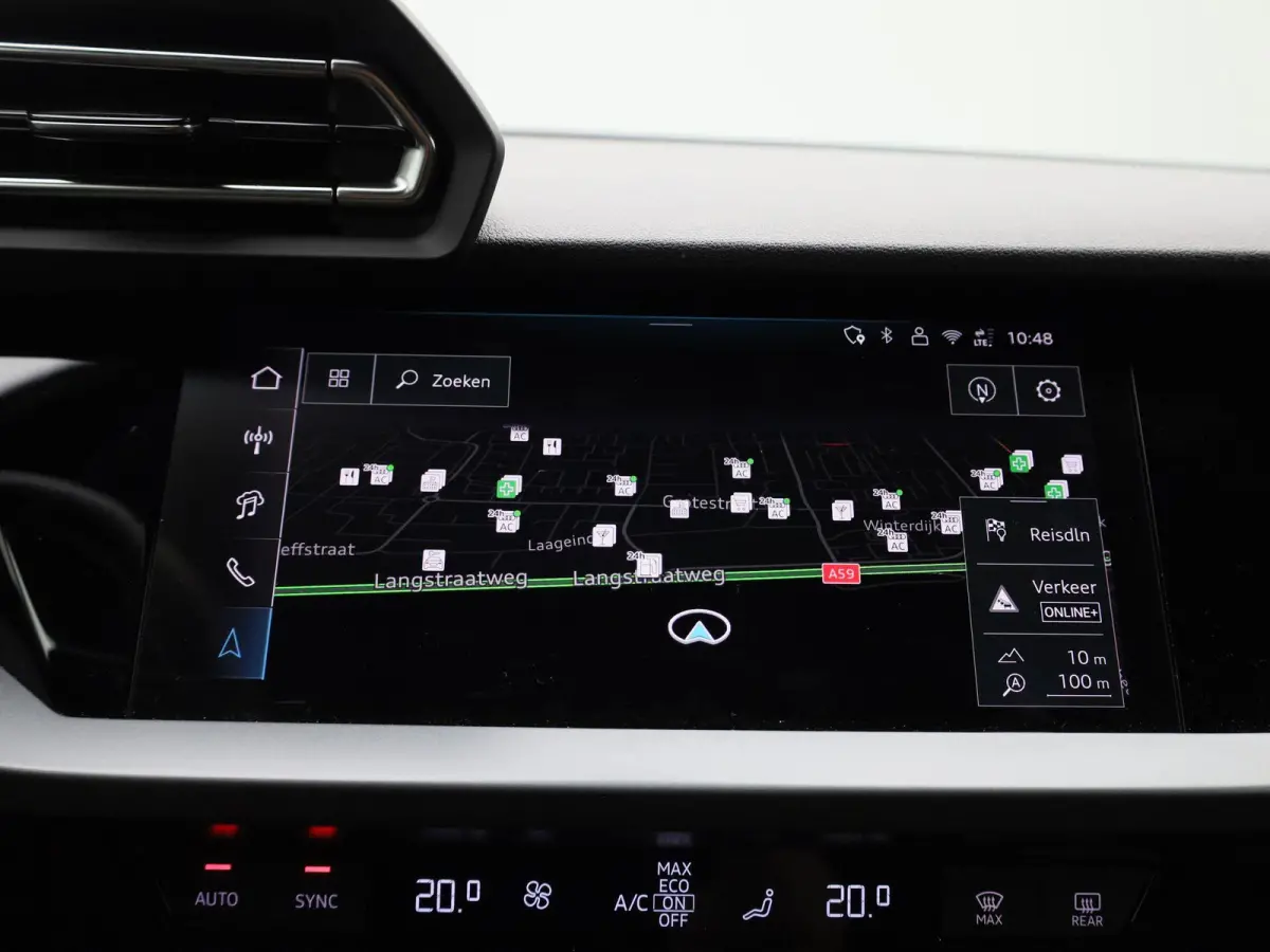 40 TFSI e S edition l Demo l Cruise control l Navigatie l Stoelverwarming l Airco l Elektr. instel. bestuurd.stoel l Ledkoplampen l Apple Carplay / Android Auto l 19" lichtmetalen wielen