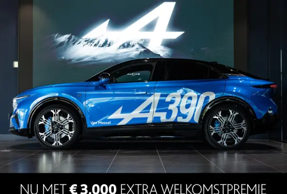 GT | Bleu Alpine Vision | Sabelt® Alpine sportstoelen in tweekleurig Nappa-leder, elektrisch, verwarmd en met massagefunctie | Pack Driving: Active Driver Assist, Emergency Brake Assist & H