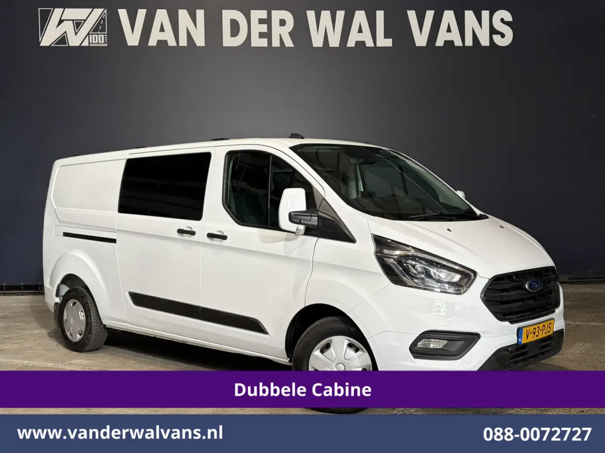 2.0 TDCI 131pk L2H1 Dubbele Cabine Euro6 Airco | 5-Zits | Xenon | Navigatie | Cruisecontrol | LED | 2800kg Trekhaak Stoelverwarming, Parkeersensoren, Achterklep