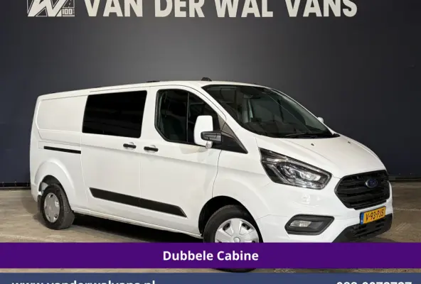 2.0 TDCI 131pk L2H1 Dubbele Cabine Euro6 Airco | 5-Zits | Xenon | Navigatie | Cruisecontrol | LED | 2800kg Trekhaak Stoelverwarming, Parkeersensoren, Achterklep