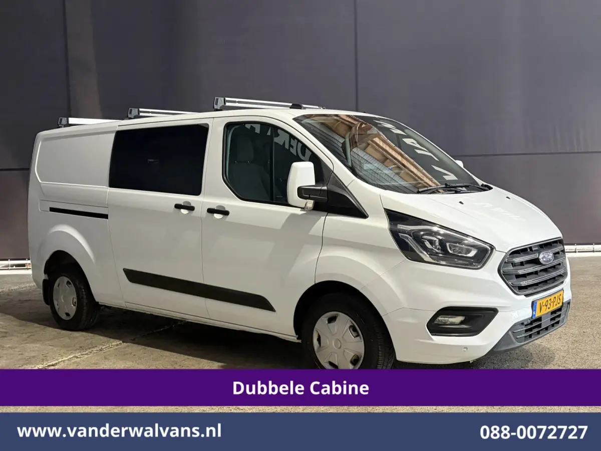 2.0 TDCI 131pk L2H1 Dubbele Cabine Euro6 Airco | 5-Zits | Xenon | Navigatie | Cruisecontrol | LED | 2800kg Trekhaak Stoelverwarming, Parkeersensoren, Achterklep