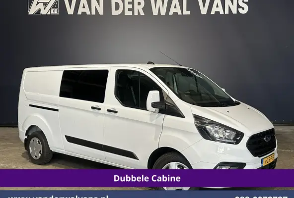 2.0 TDCI 131pk L2H1 Dubbele Cabine Euro6 Airco | 6-Zits | Cruisecontrol | 2550kg Trekhaak Verwarmde voorruit, Parkeersensoren