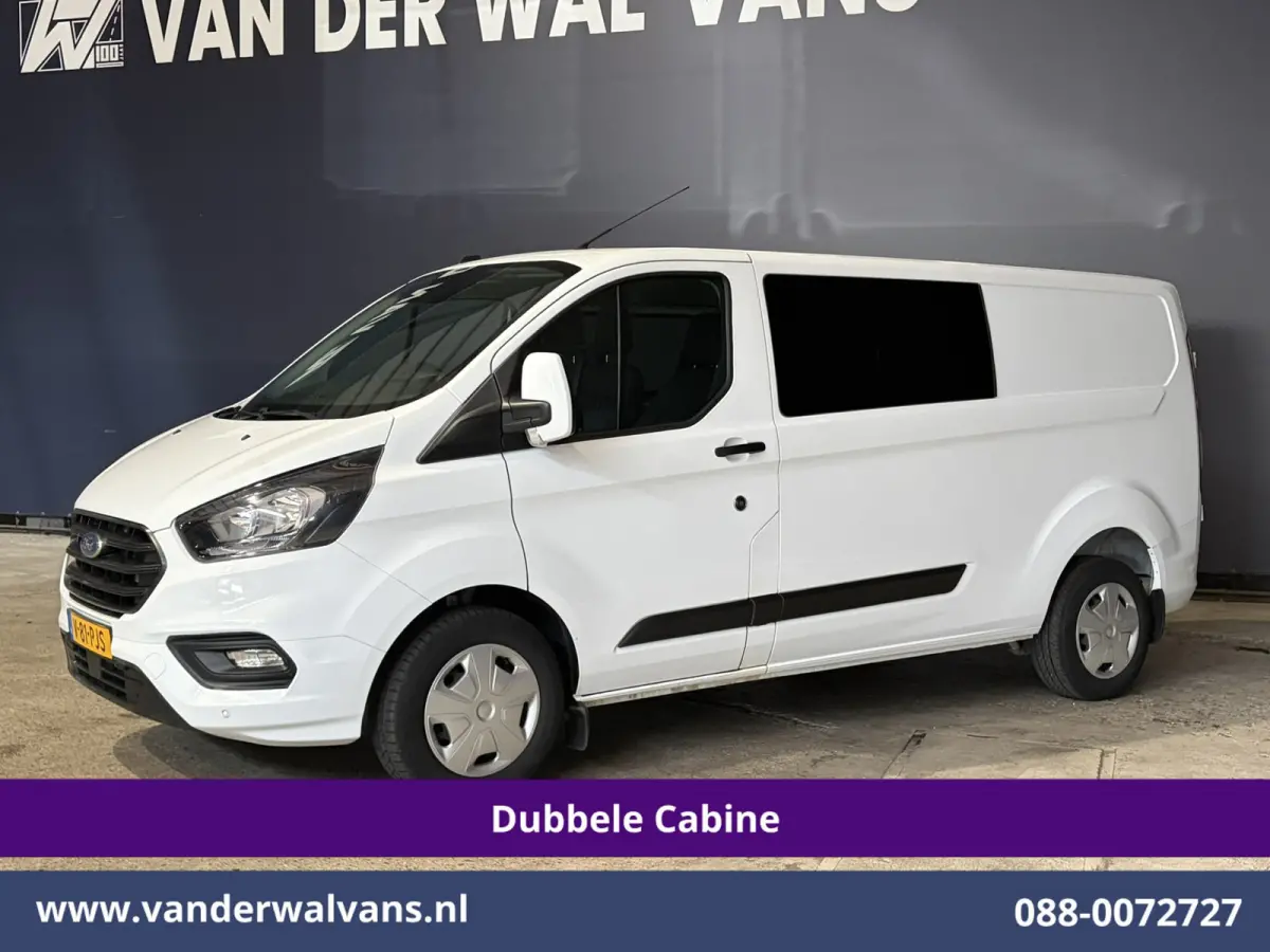 2.0 TDCI 131pk L2H1 Dubbele Cabine Euro6 Airco | 6-Zits | Cruisecontrol | Trekhaak Verwarmde voorruit, Parkeersensoren