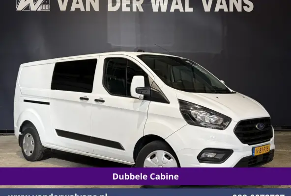 2.0 TDCI 131pk L2H1 Dubbele Cabine Euro6 Airco | 6-Zits | Cruisecontrol | Trekhaak Verwarmde voorruit, Parkeersensoren