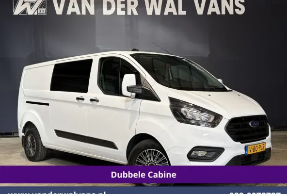 2.0 TDCI 131pk L2H1 Dubbele Cabine Euro6 Airco | 6-Zits | Cruisecontrol | 2550kg Trekhaak Verwarmde voorruit, Parkeersensoren