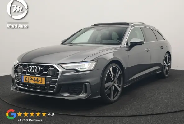 50 TFSI e quattro S Line PHEV 300pk Dealer O.H | Panodak | Head Up | Adaptive Cruise | Lederen Sportstoelen Memory & Verwarmd | S Sportstuur Verwarmd | Apple Carplay | Blis | Sfeerverlichtin