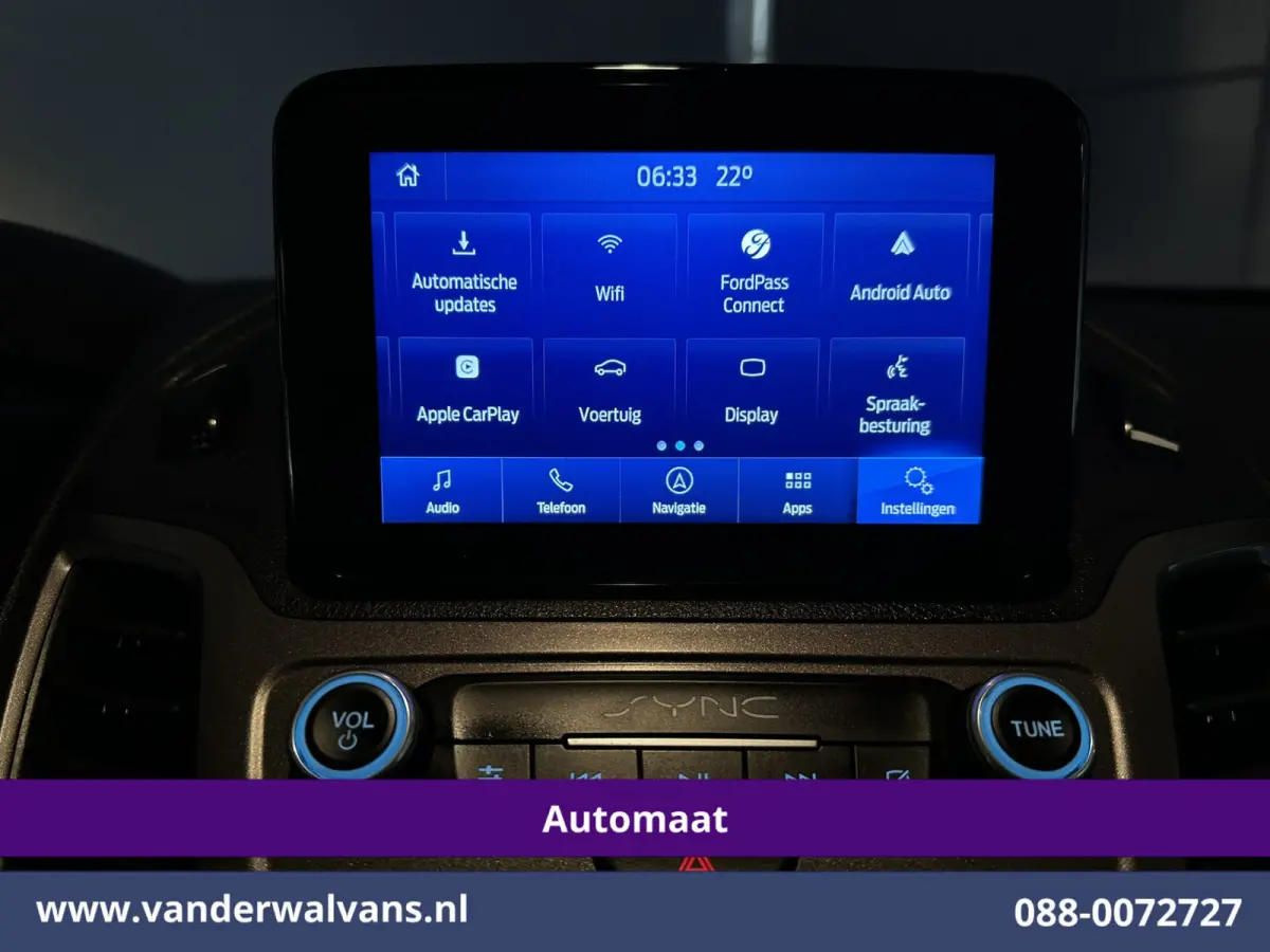 1.5 EcoBlue 120pk Automaat L2H1 Euro6 Airco | 2x Zijdeur | 3-Zits | Camera | Navigatie | Cruisecontrol Apple Carplay, Android Auto, Stoelverwarming, Verwarmde voorruit, Parkeersensoren, Bijr