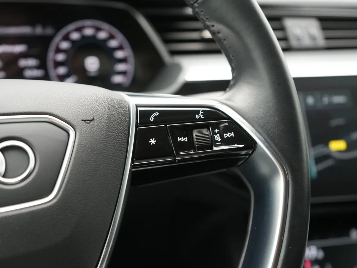 50 Quattro S Line 71 kWh 313pk Dealer O.H. | Luchtvering | Adaptive Cruise | Nachtzicht | Head Up | Camera | Alcantara Sportstoelen Verwarmd | Keyless | 20"L.M | Navigatie | DAB | Virtual Co