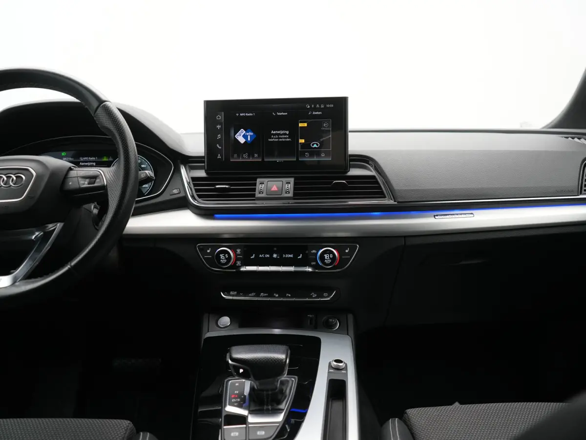 55 TFSI e 2x S Line PHEV 367pk Dealer O.H. | 360 Camera | Sportstoelen Verwarmd | Sfeerverlichting | 20"L.M | Virtual Cockpit | Cruise Control | Navigatie | DAB | Plug In Hybrid |