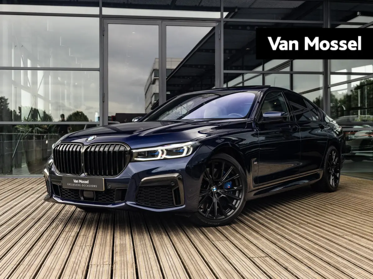 750i xDrive High Executive | M-SPORT | TANSANITBLAU | INTEGRAL ACTIVE STEERING | STOELMASSAGE | STOELVENTILATIE | SCHUIF-KANTELDAK | TREKHAAK | HEAD-UP | SOFTCLOSE | DRIVING ASSIST.PROF | HA