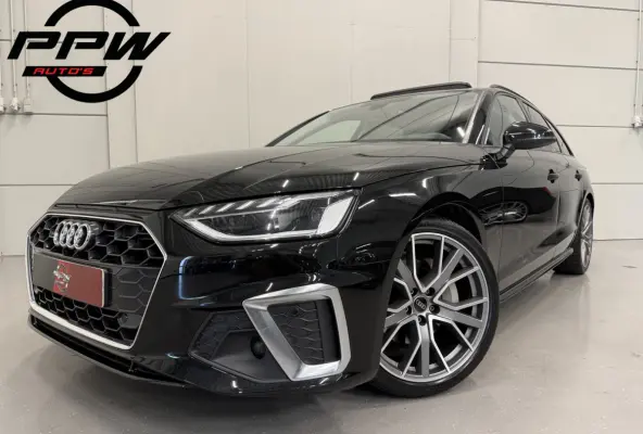 40 TFSI 204PK S-Line Facelift PANO/TREKHAAK/ACC/LED/19"AUDI-SPORT/STOEL+STUURVERW/PRIVACY/DYNAMIC-LED/SPORT-PAKKET/MYTHOSSCHWARZ/VOLLEDIG AUDI DEALER HISTORIE, NET OH BEURT GEHAD