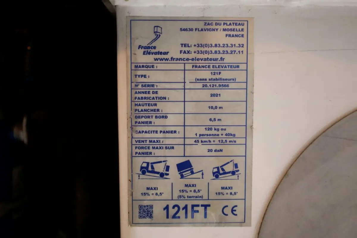 T35 2.3 dCi 145pk L2H2 121FT Hoogwerker Werkhoogte 10 meter 01-2021
