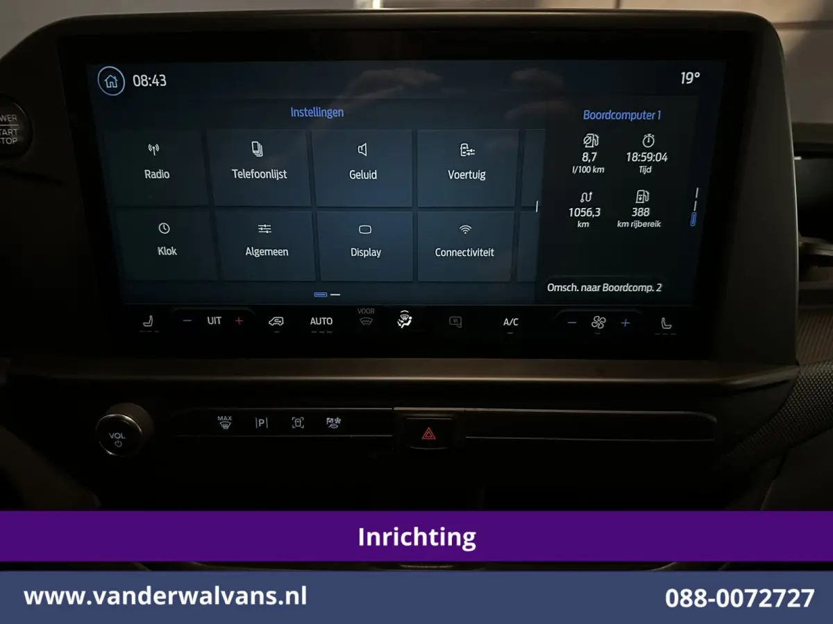 2.0 TDCI 150pk L1H1 Inrichting Euro6 Airco | Camera | LED | Apple Carplay | Cruisecontrol Android Auto, 2590kg Trekhaak, Verwarmde voorruit, Stoelverwarming, Parkeersensoren, Dakdragers, Bij