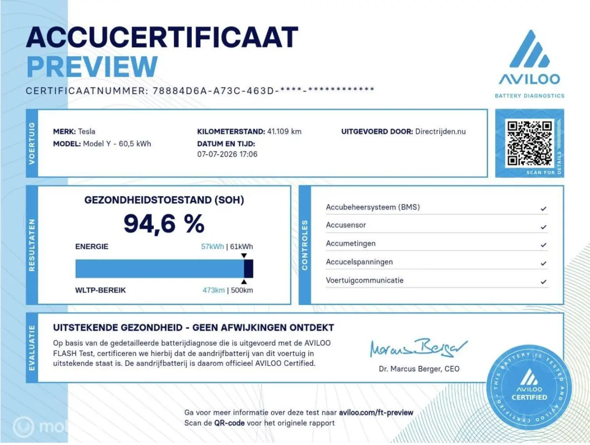 Standard Range LFP 2023 | 1e eig | SOH 95 %