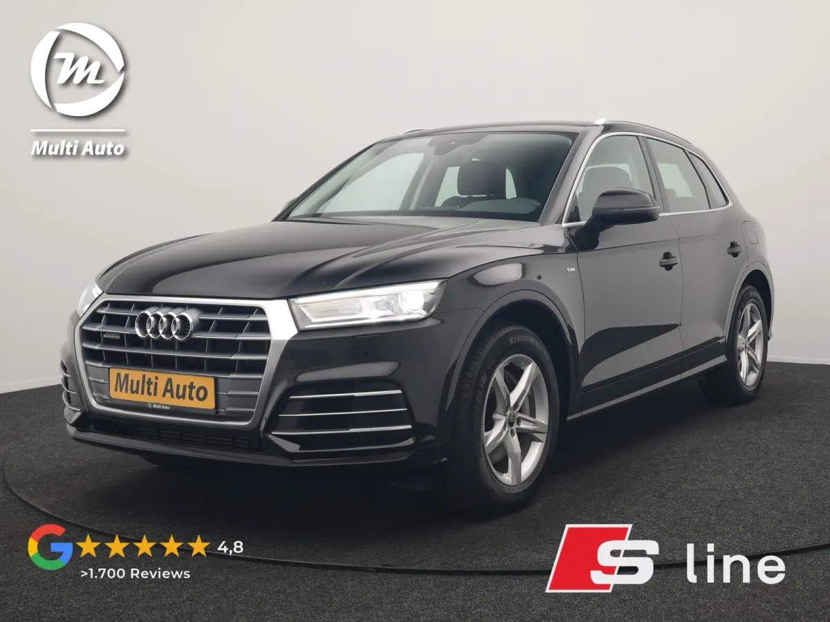 50 TFSI e Quattro S Line PHEV 300pk Dealer O.H. | Trekhaak Af Fabriek | Luchtvering | Alcantara Sportstoelen Verwarmd | Cruise Control | Navigatie Plus | DAB | LED Koplampen | 18"L.M | Plug 
