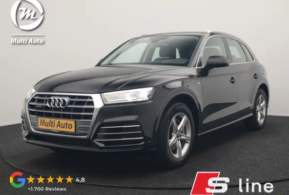 50 TFSI e Quattro S Line PHEV 300pk Dealer O.H. | Trekhaak Af Fabriek | Luchtvering | Alcantara Sportstoelen Verwarmd | Cruise Control | Navigatie Plus | DAB | LED Koplampen | 18"L.M | Plug 
