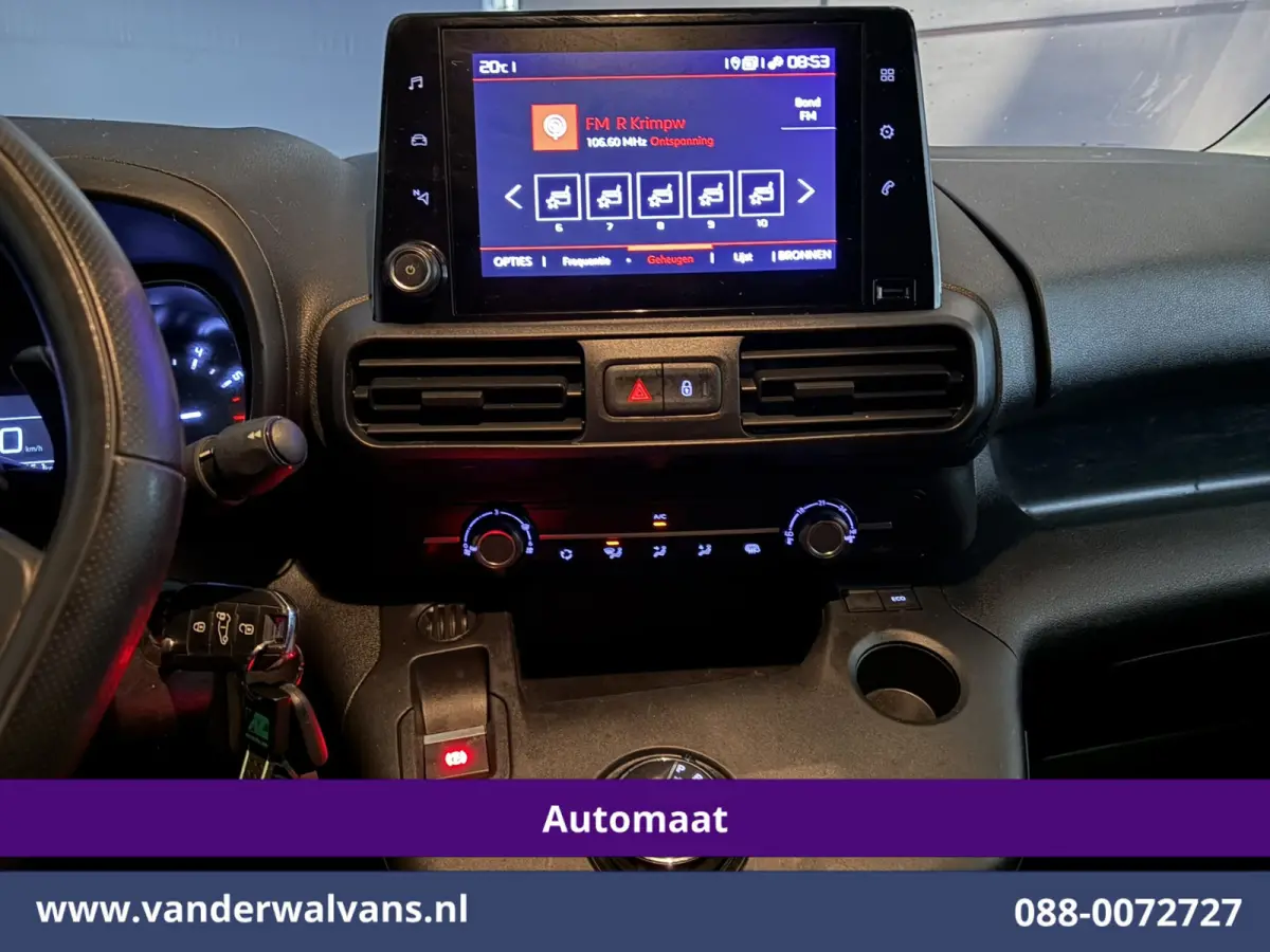 1.2 PureTech 130pk Automaat Benzine L1H1 Euro6 Airco | 2x zijdeur | Camera | Apple Carplay Android Auto, Cruisecontrol, Parkeersensoren