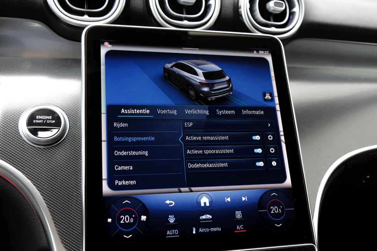 4MATIC Plug in hybride PHEV*Perfect MB Onderh.*1ste Eig.*Luchtvering/Elek. Trekhaak/ACC/Stoelverw./Stuurverw./Dodehoek/LED/Camera/Apple Carplay-Android/Parkeersens.V+A/18 inch LM*