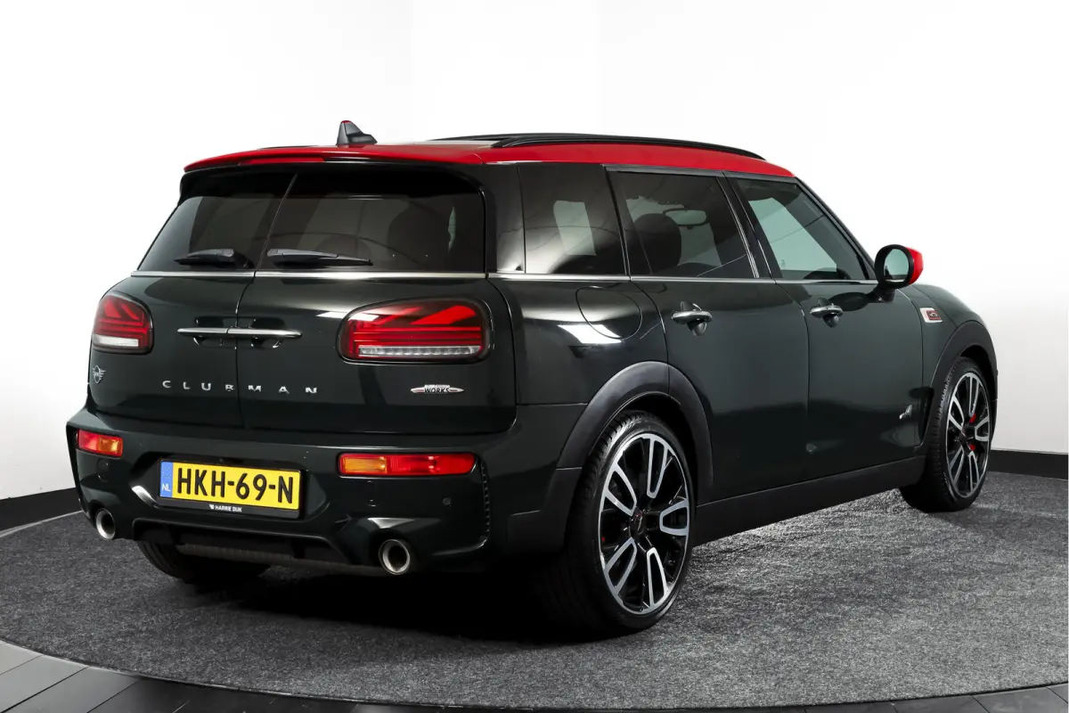 2.0 JCW ALL4 Chili | S/K-Panodak | Adapt. Cruise | Stoelverw. | PDC | Camera | NAV + App.Connect | ECC | Harman Kardon | LM 19" |