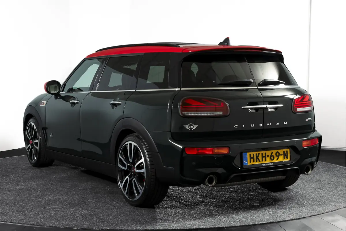2.0 JCW ALL4 Chili | S/K-Panodak | Adapt. Cruise | Stoelverw. | PDC | Camera | NAV + App.Connect | ECC | Harman Kardon | LM 19" |