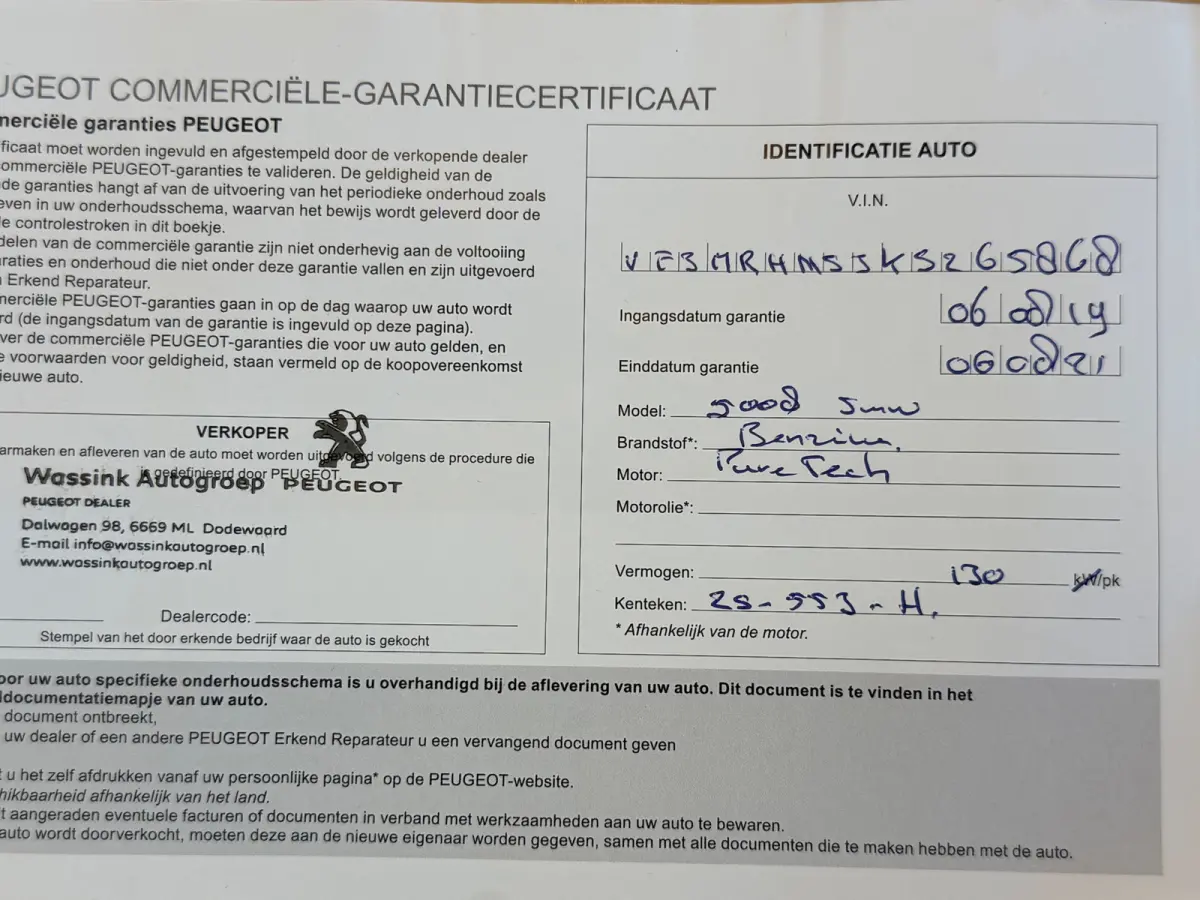 1.2 PureTech 130pk GT-Line - Blanc Nacré - Leder/Panorama schuifdak/7 pers - Topstaat