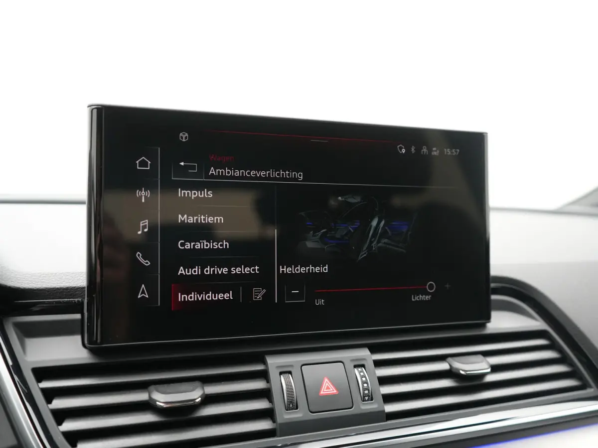 50 TFSI e S Line PHEV 300pk Dealer O.H. | Matrix LED | 360 Camera | Bang & Olufsen Audio | Sfeerverlichting | Keyless | Elektrische Sportstoelen Verwarmd | Navigatie | DAB | Cruise Control |