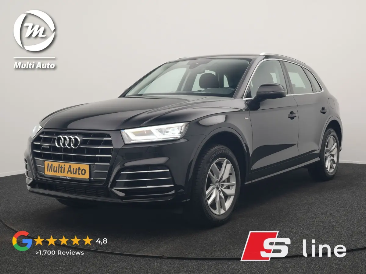 55 TFSI e S Line PHEV 367pk Dealer O.H. | Voorstoelen Verwarmd | Apple Carplay | Keyless Entry | Drive Select | Cruise Control | DAB | 18"L.M | Navigatie | Plug In Hybrid |