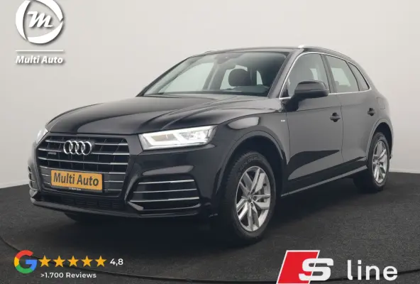 55 TFSI e S Line PHEV 367pk Dealer O.H. | Voorstoelen Verwarmd | Apple Carplay | Keyless Entry | Drive Select | Cruise Control | DAB | 18"L.M | Navigatie | Plug In Hybrid |