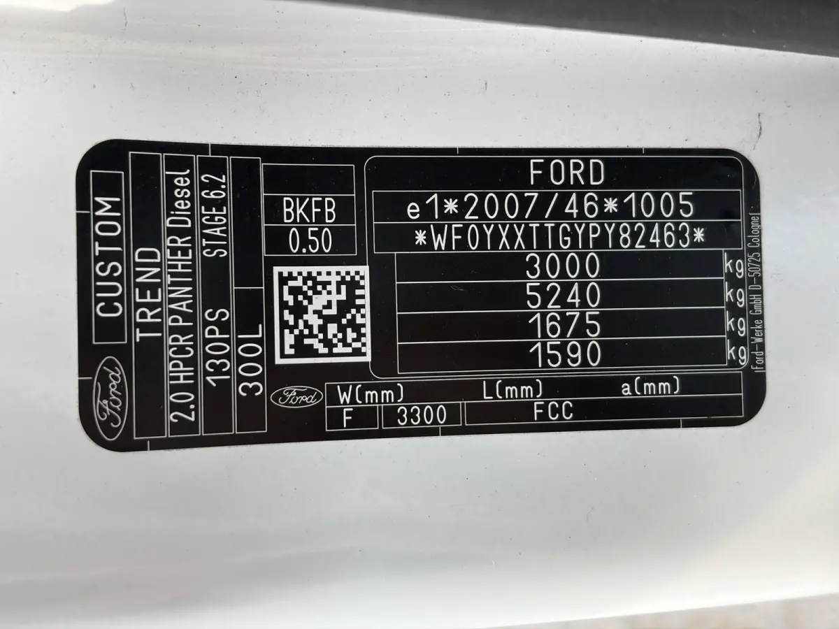 300 2.0 TDCI L2H1*A/C*CRUISE*3-P*CAM*HAAK*TEL*