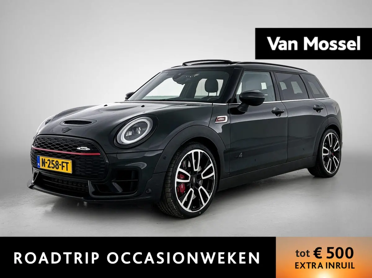 2.0 JCW ALL4 John Cooper Works | Automaat | Panoramadak | Navigatie | Memory seats | Virtual cockpit | Union Jack achterlichten |  Head up display | Apple CarPlay / Android Auto | Vol Leer |