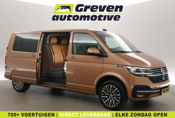 2.0 TDI L2H1 Bulli 200PK | Dubbele Cabine | Automaat | Airco | Camera | Virtual | Cruise | Leder | Trekhaak | Carplay | 2xSchuifdeur