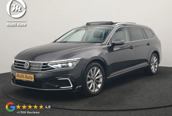 1.4 TSI GTE Business PHEV 218pk Dealer O.H. | Trekhaak Af Fabriek | Panodak | Adaptive Cruise | Camera | IQ Light | Alcantara Sportstoelen Massage & Verwarmd | Stuur Verwarmd | Keyless | Bli