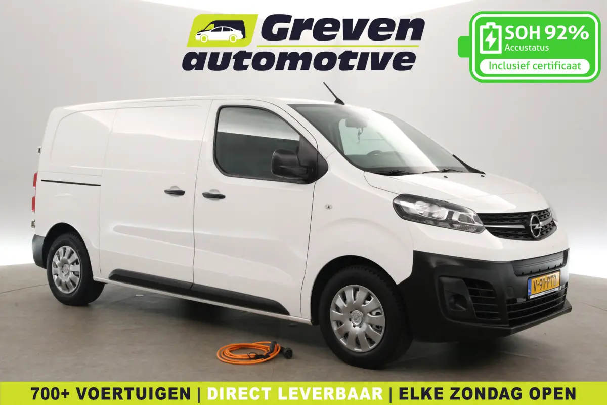Opel Vivaro-e L2H1 75 kWh | Snelladen | SOH 92% | Airco | Camera | Cruise | Carplay | 3 Zits